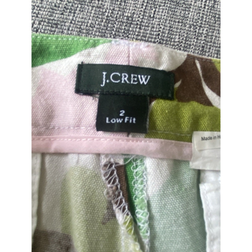 J.Crew VTG 2005 Tropical Print Preppy Pink Green Shorts Low Fit Sz 2 - Picture 3 of 6